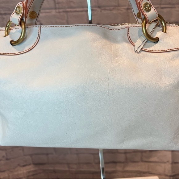 CELINE White Boston Shoulder Bag Leather - Picture 8 of 14